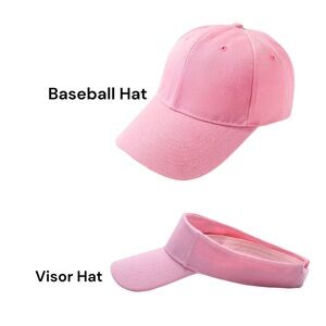 Baseball Ball & Visor Hat Set-Pink